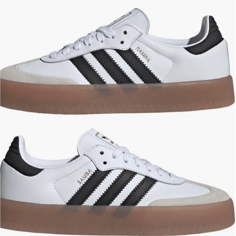 Adidas Samba White and Black Sneakers